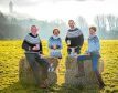Robert Graham, his wife Jean, son Robert and daughter Carol launch Graham's The Family Dairy new Skyr product in style - with cosy Icelandic jumpers