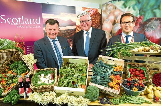 Allan Bowie, Fergus Ewing and James Withers from Food and Drink Scotland