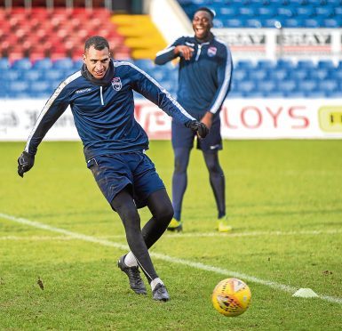 Ross County forward Davd Ngog.