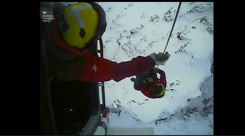 WATCH: Inverness Coastguard rescue stranded Glencoe skiers