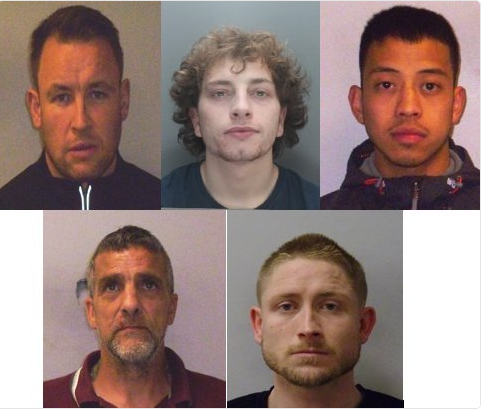 Five men are convicted after more than £200,000 worth of cannabis and cocaine seized across north-east.