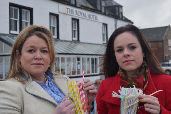 Kate Forbes MSP and Jenny Henderson, owner of the Royal Hotel Cromarty