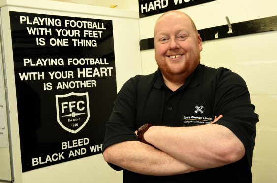 Fraserburgh chairman Finlay Noble at Bellslea Park