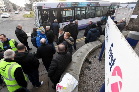 First Aberdeen protest