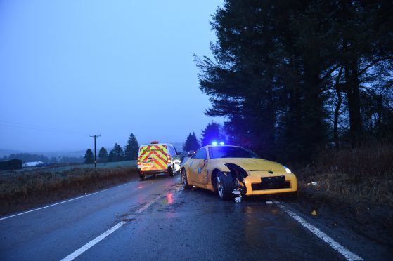 Car rolls over after crashing on north-east roadside