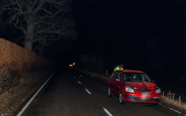 The scene on the A862