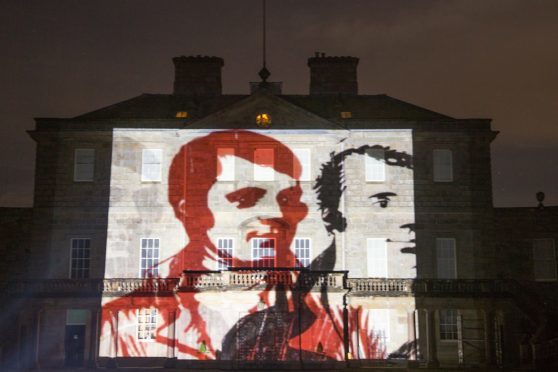 Images are projected onto Haddo House for "A Celebration in Light"