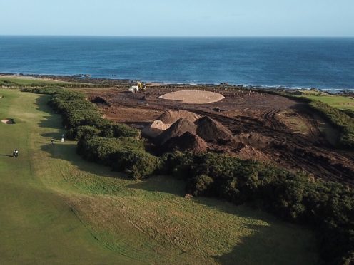 Progress on the new 7th green at Royal Dornoch