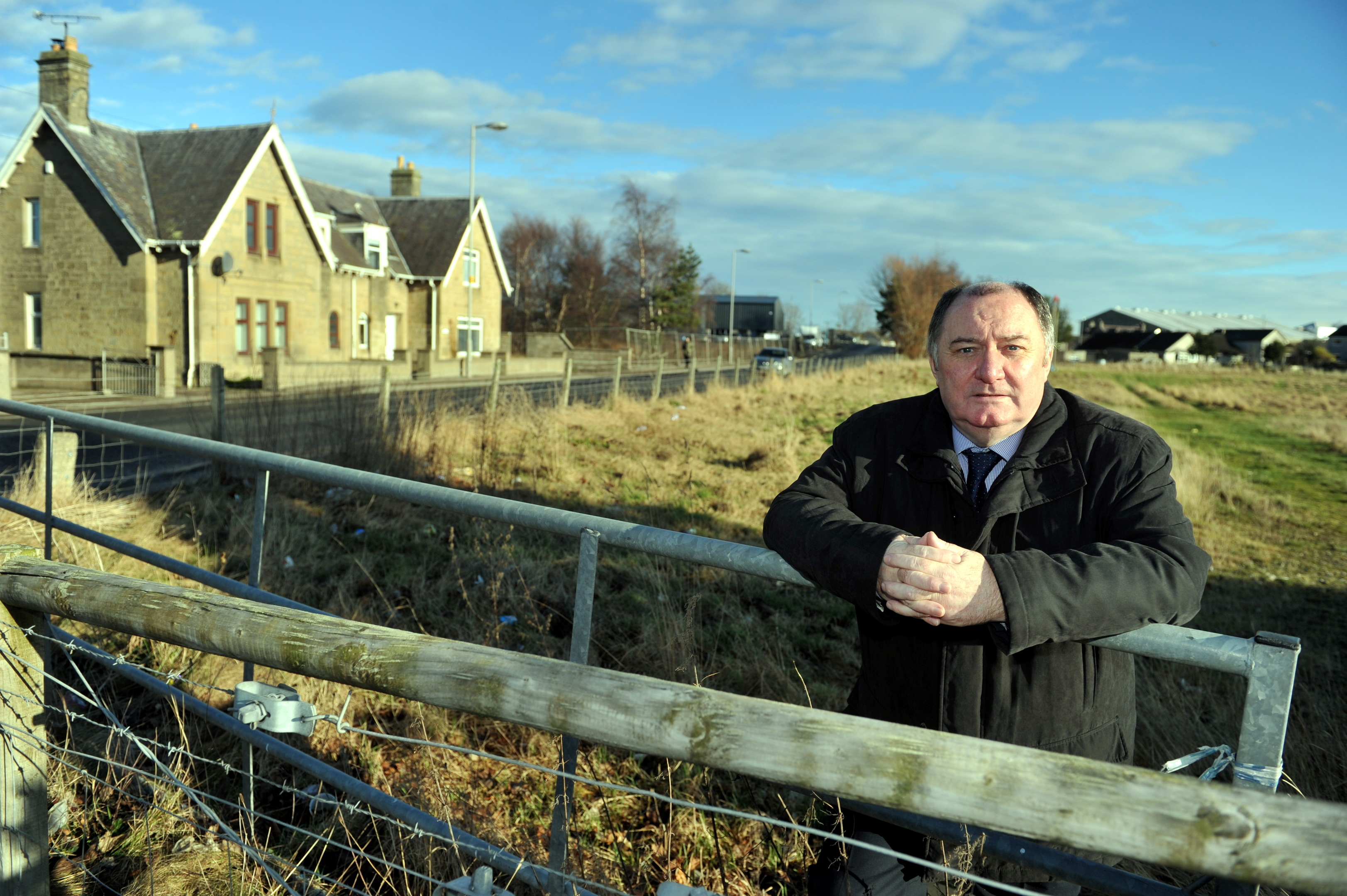 Elgin City South councillor John Divers at the former mart on the town's Linkwood Road.