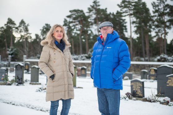 Carolle Ralph, acting secretary of Lossiemouth Community Council, and Mike Mulholland, chairman, are concerned about the impact of a proposed quarry on a cemetery in the town.