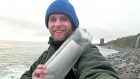 Chris Aitken, who found the message in a bottle on a beach near Wick.