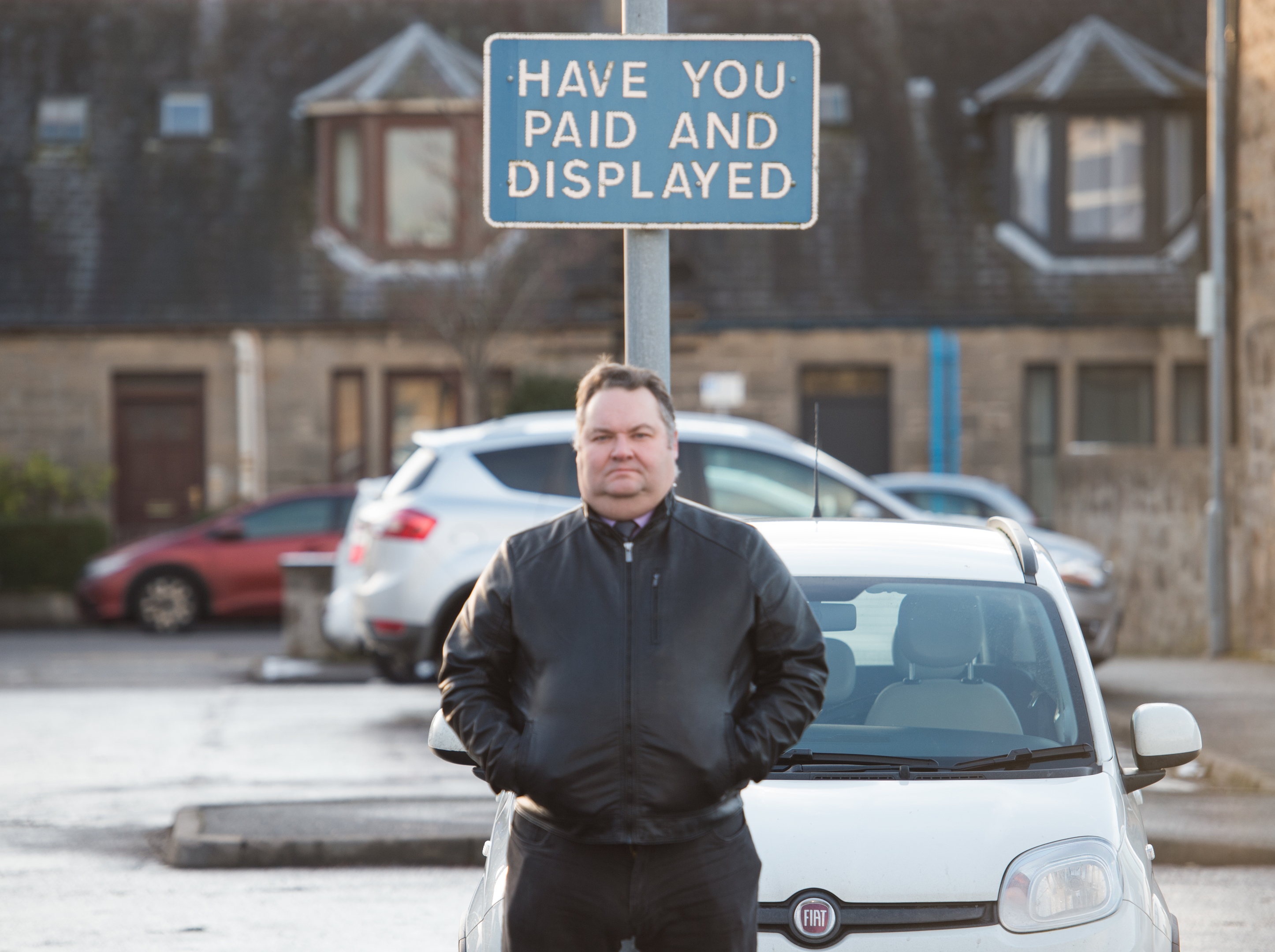 Graham Leadbitter, Elgin South Councilor, pictured in the Pay and Display car park on Moray Street, Elgin.