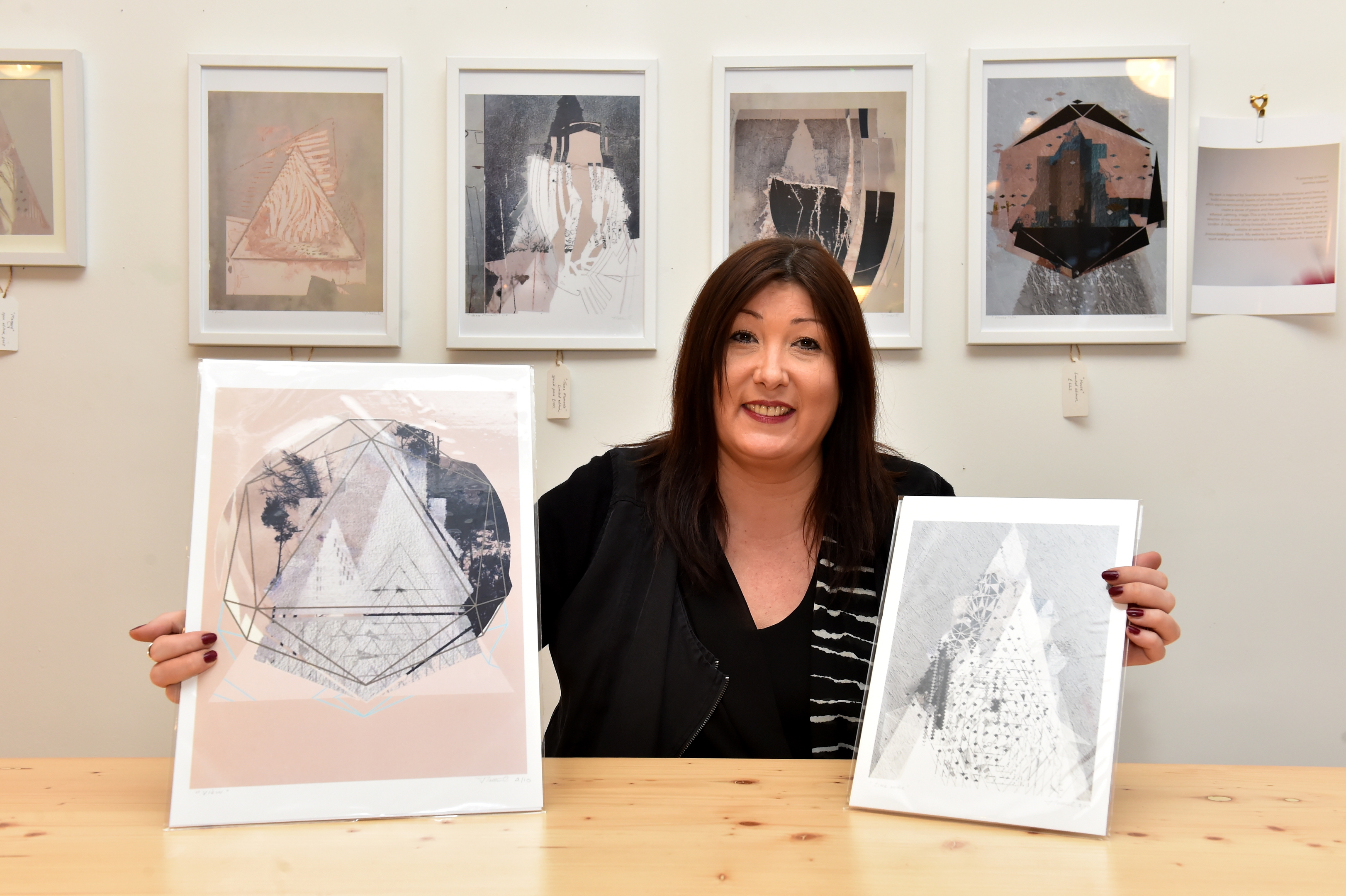 Former social worker Jemma Tastard is staging her first solo art exhibition at Foodstory café, Thistle Street, Aberdeen. 

Picture by Kenny Elrick