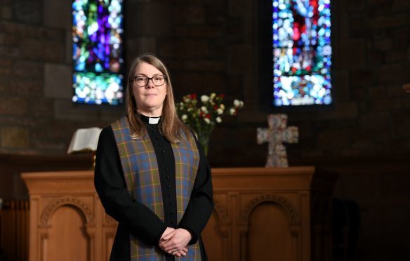 Rev Shuna Dicks, who conducted her last service at Aberlour Parish Church on Sunday before moving to Cults, Aberdeen.    
Picture and video by Kami Thomson