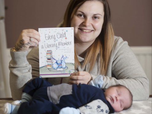 Baby Harry with mum Amy