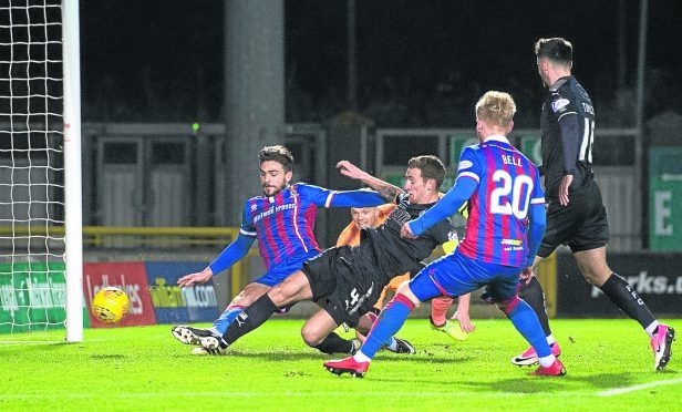 Caley Thistle forward George Oakley.