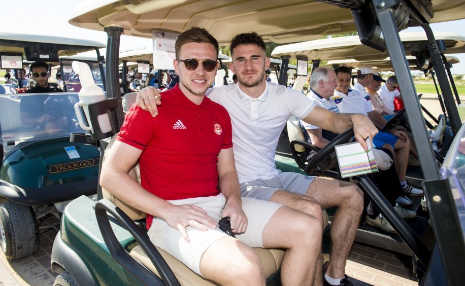 Greg Stewart (left) and Dominic Ball ahead of the club's golf day