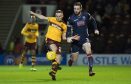 Motherwell's Allan Campbell (left) with Jason Naismith