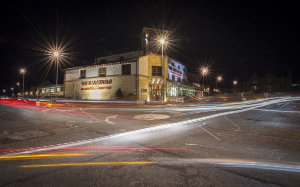 The roundabout at the Mansefield Hotel in Elgin will be converted to a crossroads.