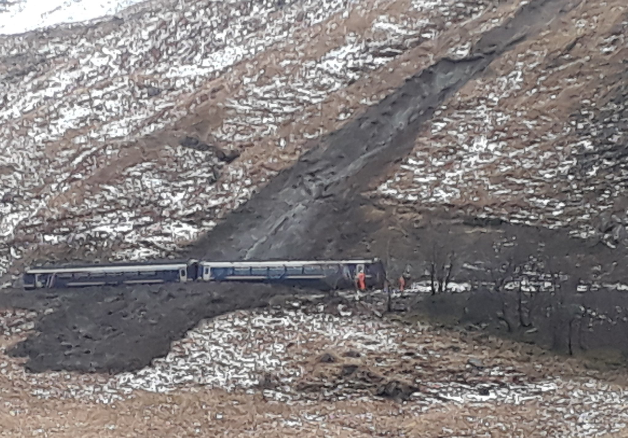 The train was stuck between Glenfinnan and Lochailort