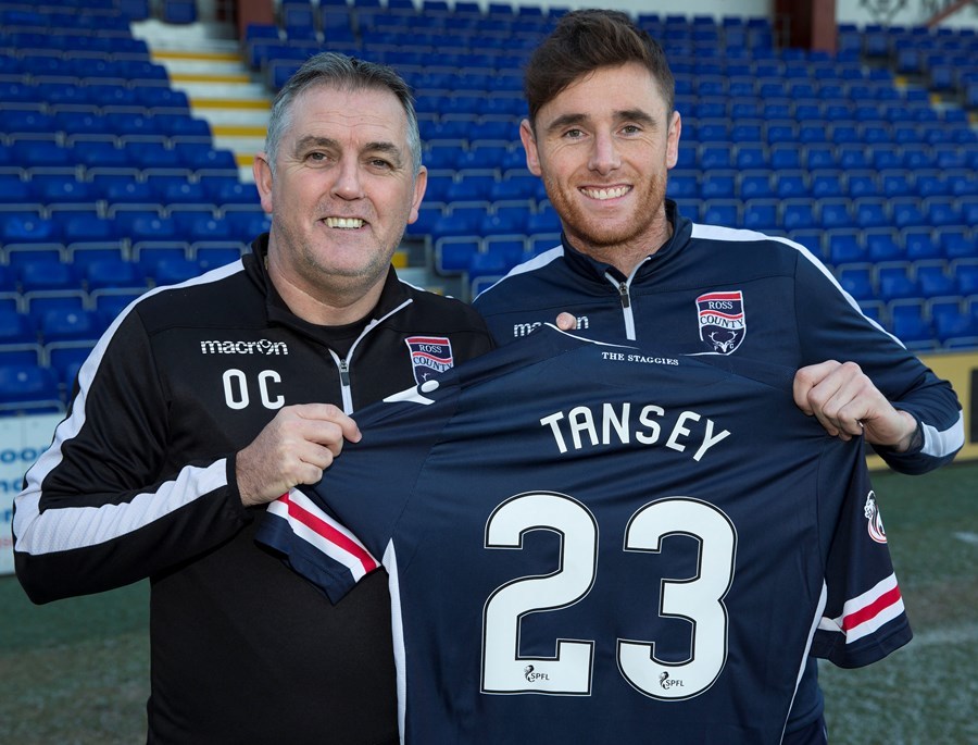 Greg Tansey joined Ross County on loan in January.