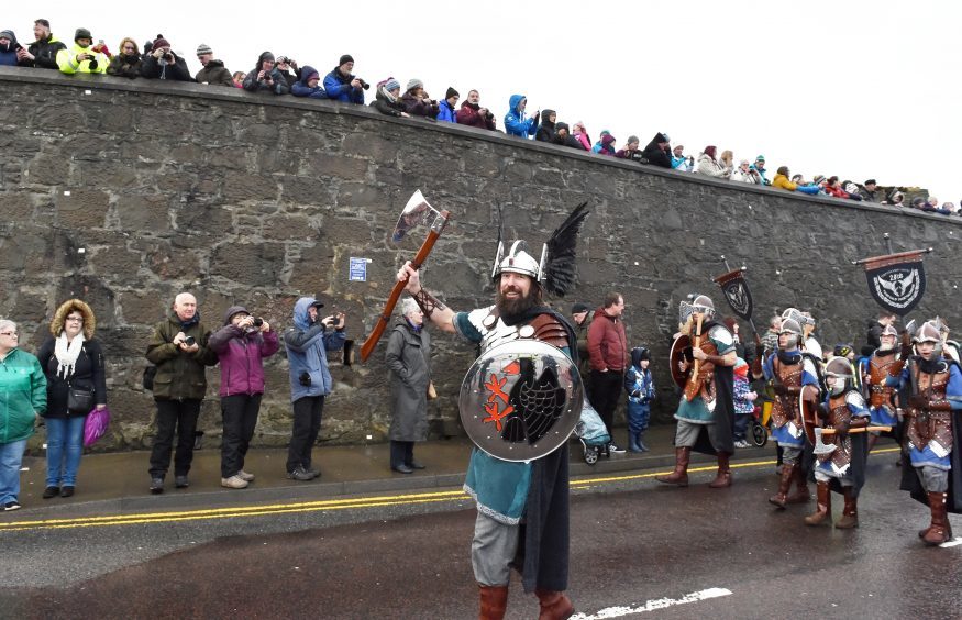 Shetland - Up Helly Aa - 2018 - Tuesday morning - The parade.
Picture by COLIN RENNIE  January 30, 2018.