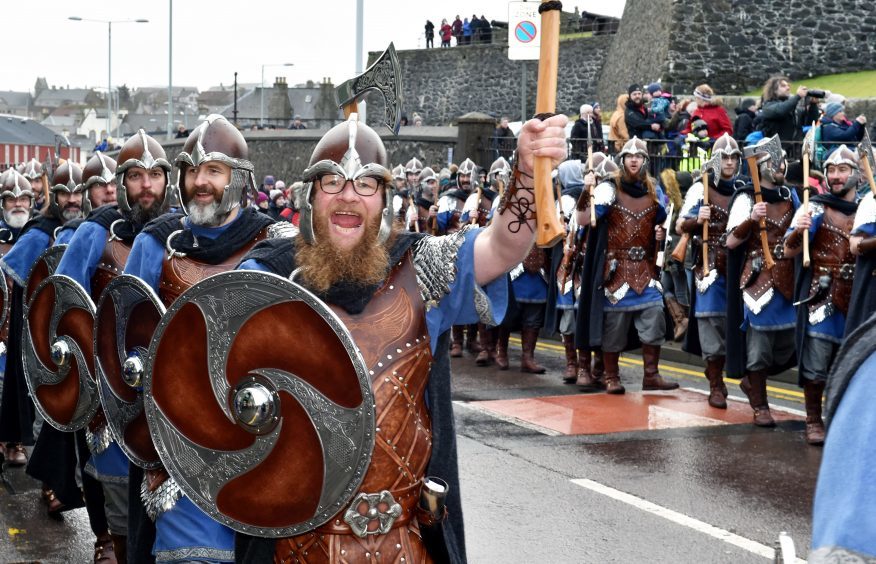 Up Helly Aa draws in the tourists. Picture by Colin Rennie.
