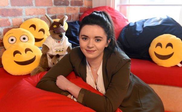 Volunteer, Danielle Kerr, at Befriend a Child charity, Bon Accord Square, Aberdeen. 
Picture by Jim Irvine