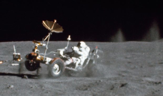 The late Nasa astronaut John Young, who died at the weekend drives the lunar rover on one of his many space missions, he visited the north-east twice during his 42-year-career. (Picture: Nasa)