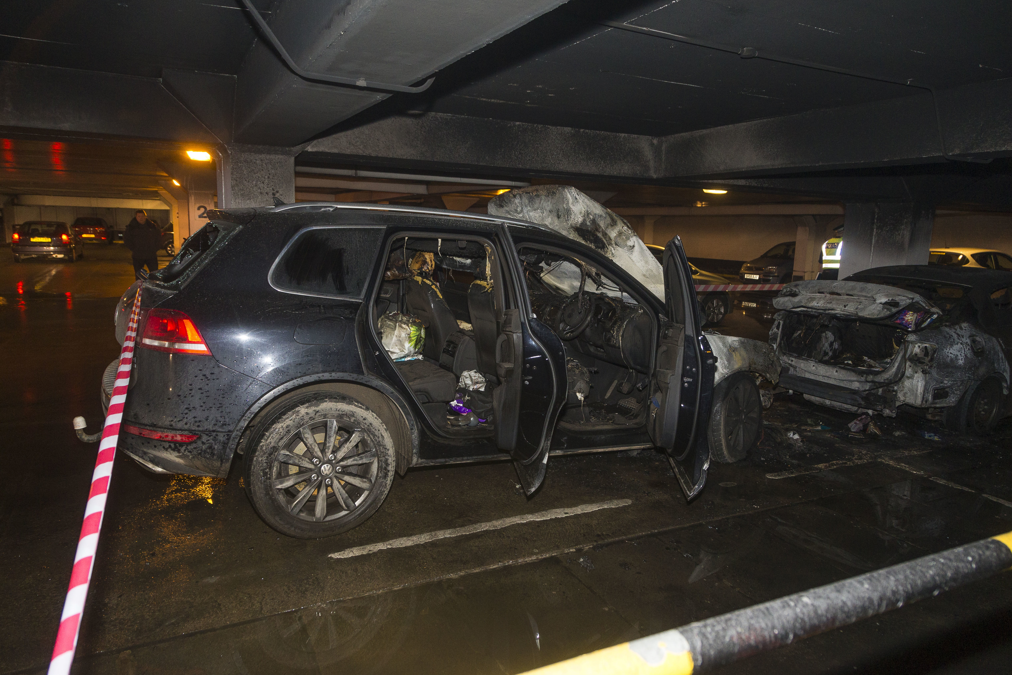 The fire happened at the Denburn car park.
Picture: Derek Ironside/ Newsline