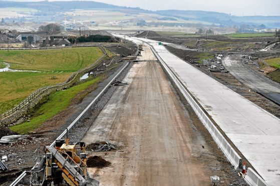 The £750million Aberdeen bypass was due to be completed by the end of this month.