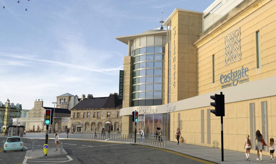 An impression from last year of how the revamped Eastgate will look from the outside