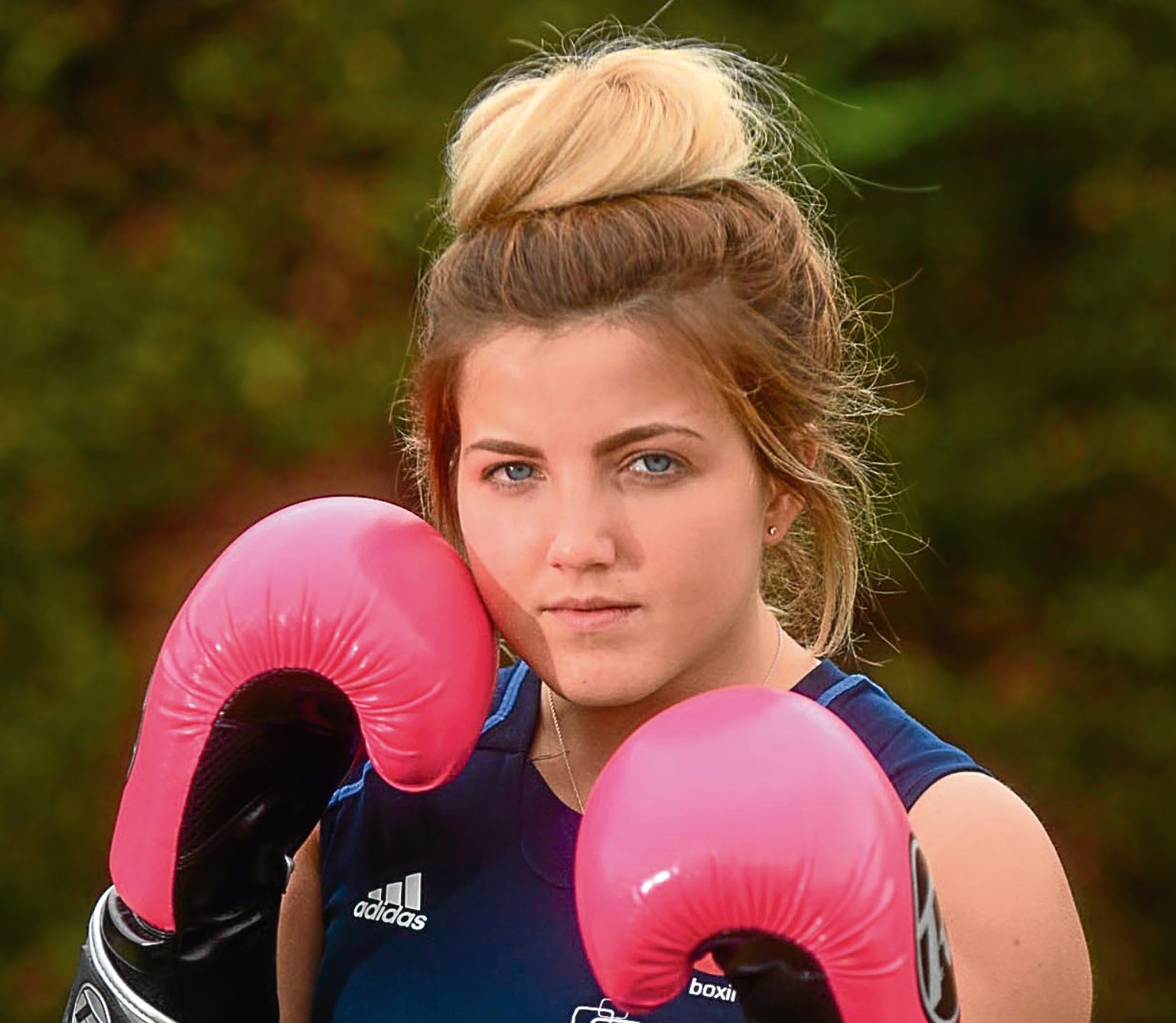17-year-old Rothes girl, Megan Gordon, a member of Elgin Amateur Boxing Club, who has been picked to represent Scotland at the Commonwealth Youth Games in the Bahamas in July.  

Photo by
Michael Traill						
9 South Road
Rhynie
Huntly
AB54 4GA

Contact numbers
Mob	07739 38 4792
Home	01464 861425