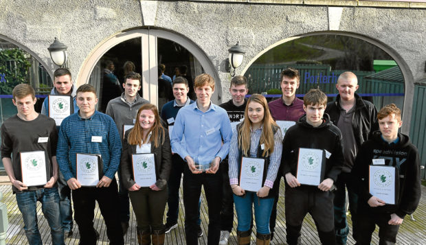 The interns with award winner William King (front centre).