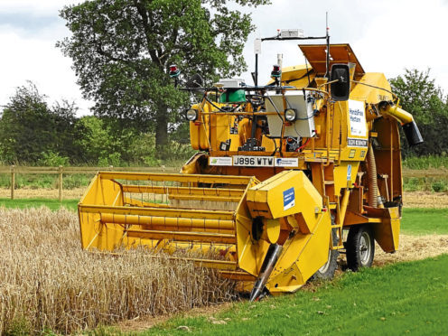 The remote control harvester used in the Harper Adams project.