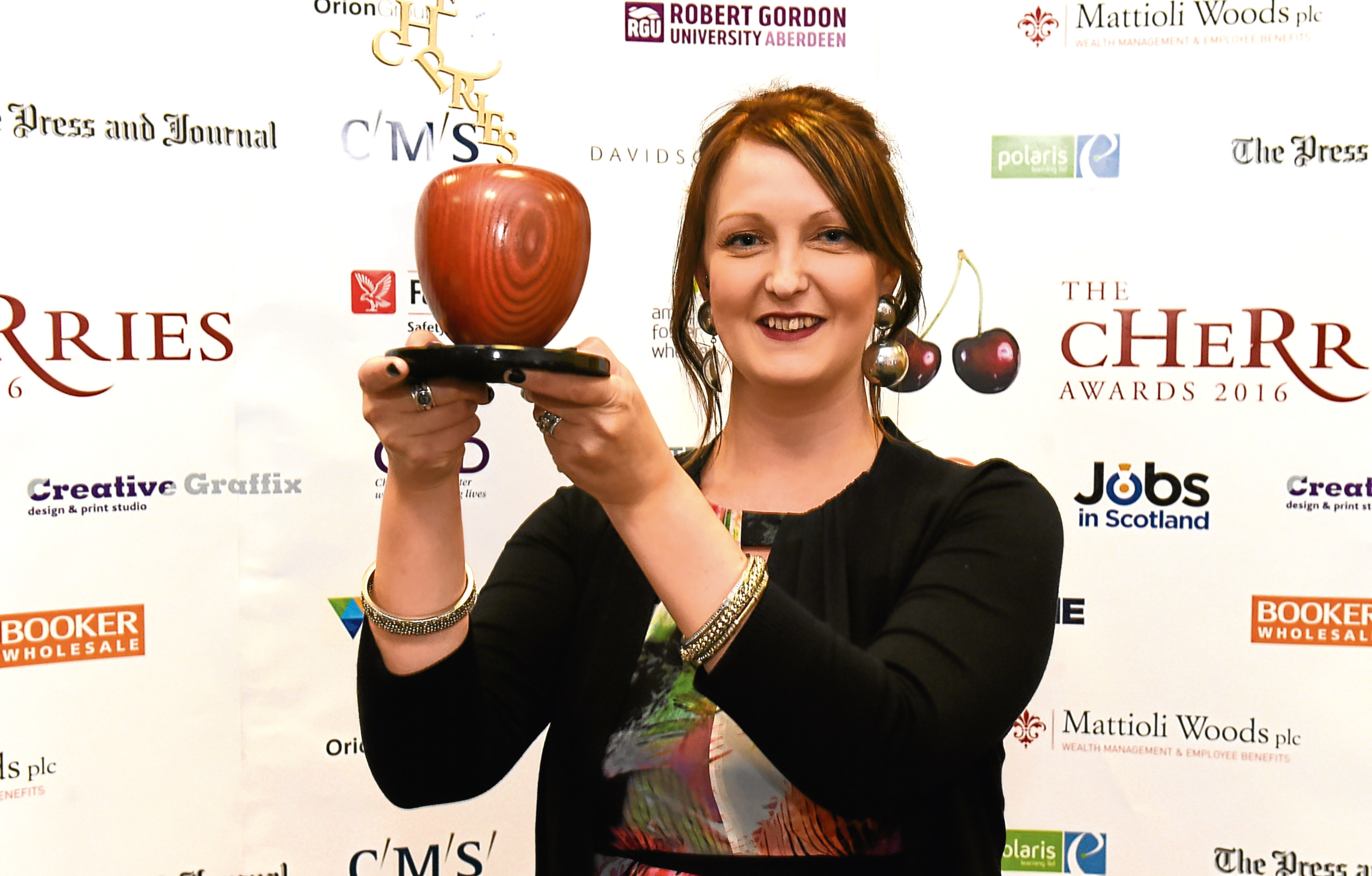 The Cherries Awards 2016 at AECC, Aberdeen. In the picture is The Blossoming award winner, Abigail Mawhirt, Dundee and Angus College. 

Picture by Jim Irvine