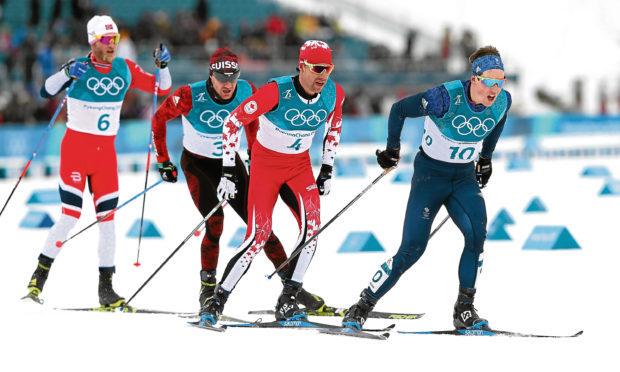 Great Britain's Andrew Musgrave in the Mens 15km + 15km Skiathlon at the Alpensia Cross Country Skiing Centre during day two of the PyeongChang 2018 Winter Olympic Games in South Korea. PRESS ASSOCIATION Photo. Picture date: Sunday February 11, 2018. See PA story OLYMPICS Cross Country. Photo credit should read: David Davies/PA Wire. RESTRICTIONS: Editorial use only. No commercial use.