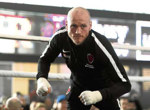 MANCHESTER, ENGLAND - FEBRUARY 13: George Groves takes part in a public work out at National Football Museum on February 13, 2018 in Manchester, England. (Photo by Mark Robinson/Getty Images)