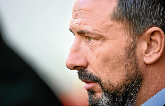 17/02/18 LADBROKES PREMIERSHIP
 HIBERNIAN V ABERDEEN (2-0)
 EASTER ROAD - EDINBURGH
 Aberdeen manager Derek McInnes