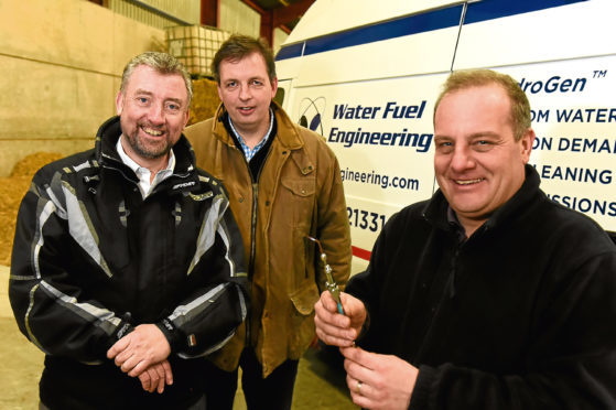 Phil Davis, David Barron, and Angel Nenov - the owner of Water Fuel Engineering.