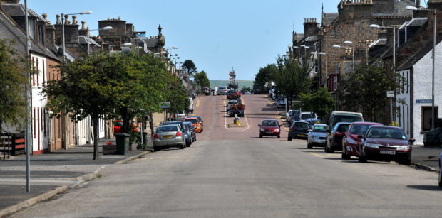 Invergordon High Street from Shore Road.