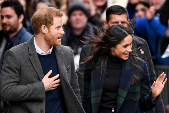 Prince Harry and Meghan Markle leave Social Bite cafe in Rose Street, Edinburgh