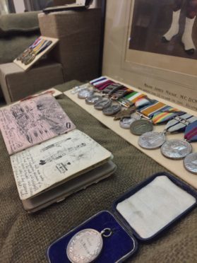 Some of the artefacts that tell the story of the 2nd Gordons involvement in the Italian Campaign in 1917-1918