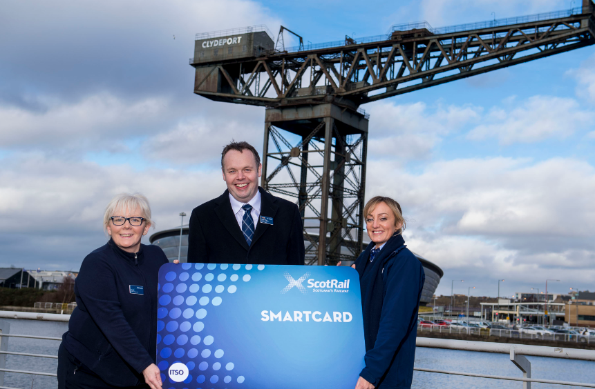 ScotRail Platform Supervisor Jackie Williamson, Chief Operating Officer Angus Thom, and Customer Service Assistant Suzanne Colquhoun