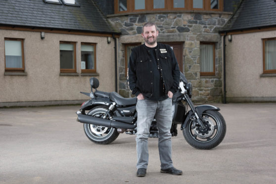 Gordon Cruden with his own bike.