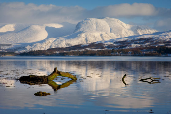 Ben Nevis from across Loch Eil