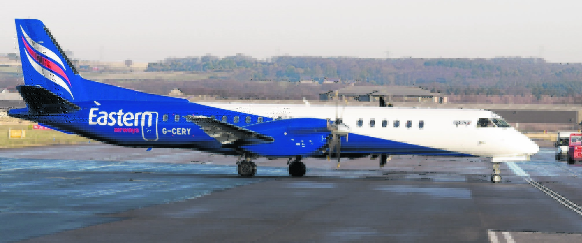 A Saab 2000 plans operated by Eastern Airways was involved in the incident.