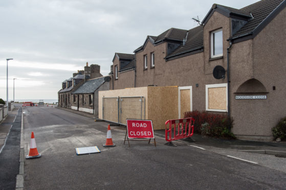 The sheltered housing complex in Buckpool has now been boarded up.