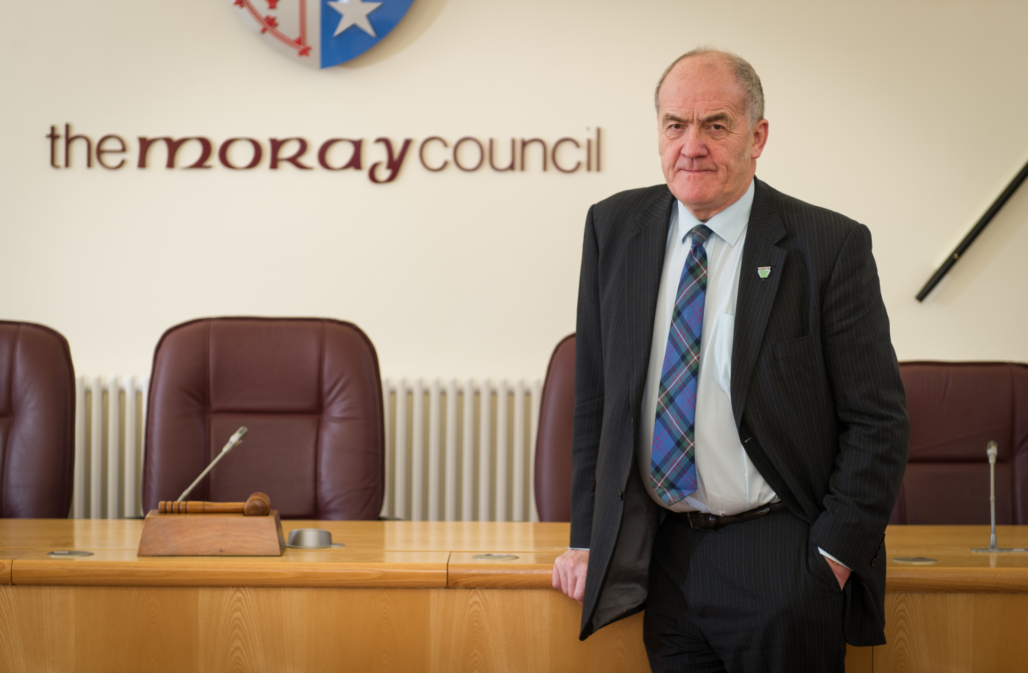 Moray Council leader George Alexander.
