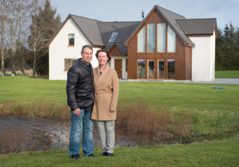 Mike and Tina Oakes at their property, Hanmer Lodge, Clochan, Buckie, Moray. Picture by Jason Hedges